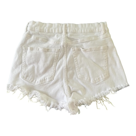 Zara white distressed shorts size 8 - Picture 5 of 6
